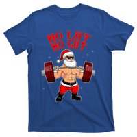 No Lift No Gift Funny Santa Weightlifting Gym Bodybuilder T-Shirt