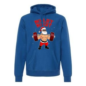 No Lift No Gift Funny Santa Weightlifting Gym Bodybuilder Premium Hoodie