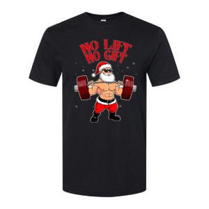 No Lift No Gift Funny Santa Weightlifting Gym Bodybuilder Softstyle CVC T-Shirt