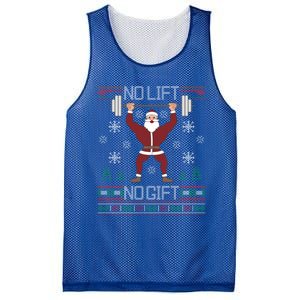 No Lift No Gift Ugly Christmas Gym Coach Santa Claus Meaningful Gift Mesh Reversible Basketball Jersey Tank