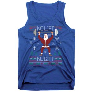 No Lift No Gift Ugly Christmas Gym Coach Santa Claus Meaningful Gift Tank Top