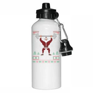 No Lift No Gift Ugly Christmas Gym Coach Santa Claus Meaningful Gift Aluminum Water Bottle