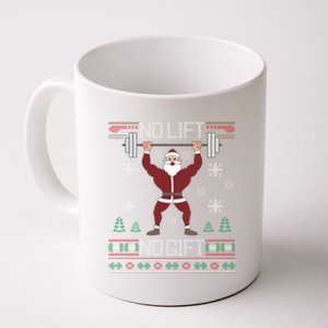 No Lift No Gift Ugly Christmas Gym Coach Santa Claus Meaningful Gift Coffee Mug