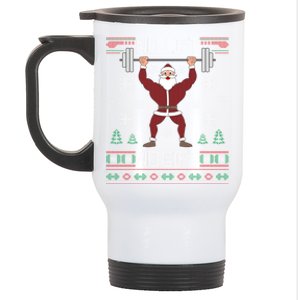 No Lift No Gift Ugly Christmas Gym Coach Santa Claus Meaningful Gift Stainless Steel Travel Mug