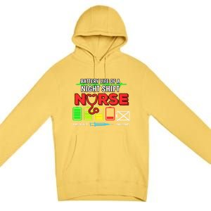 Nurse Lifesavers Nursing Energy Night Shift Battery Life Gift Premium Pullover Hoodie