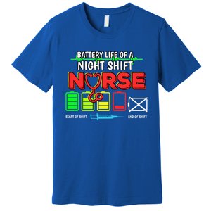 Nurse Lifesavers Nursing Energy Night Shift Battery Life Gift Premium T-Shirt