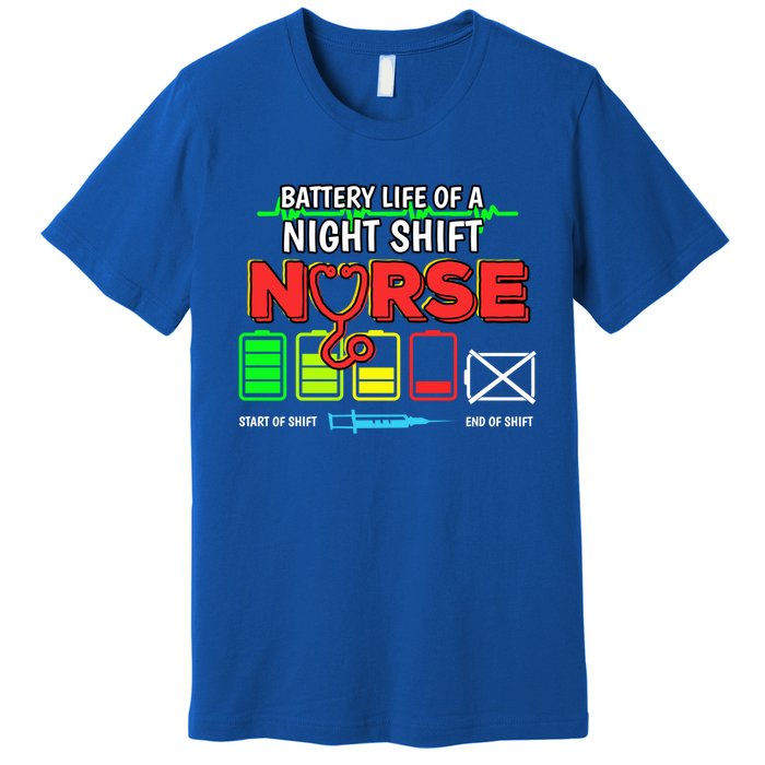 Nurse Lifesavers Nursing Energy Night Shift Battery Life Gift Premium T-Shirt