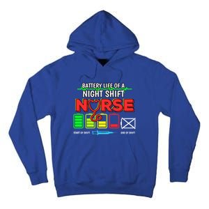 Nurse Lifesavers Nursing Energy Night Shift Battery Life Gift Tall Hoodie