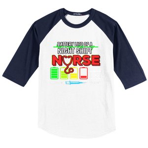 Nurse Lifesavers Nursing Energy Night Shift Battery Life Gift Baseball Sleeve Shirt