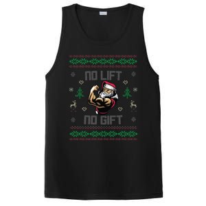 No Lift No Gift Gym Powerlifting Ugly Christmas Sweater Sant Gift PosiCharge Competitor Tank