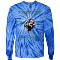 No Lift No Gift Gym Powerlifting Ugly Christmas Sweater Sant Gift Tie-Dye Long Sleeve Shirt