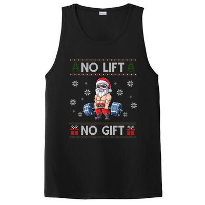 No Lift No Funny Gift Santa Gym Workout Ugly Christmas Sweater Cool Gift PosiCharge Competitor Tank