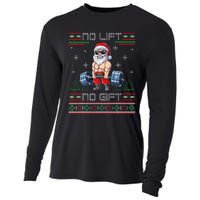 No Lift No Gift Ugly Christmas Sweater Gym Santa Gifts Cooling Performance Long Sleeve Crew