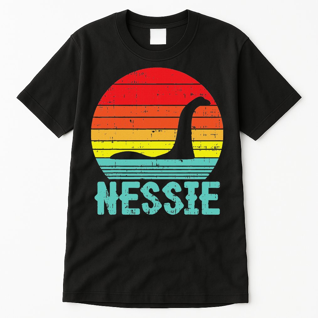 Nessie Loch Ness Monster Retro Nessy Animal Lover Tall T-Shirt