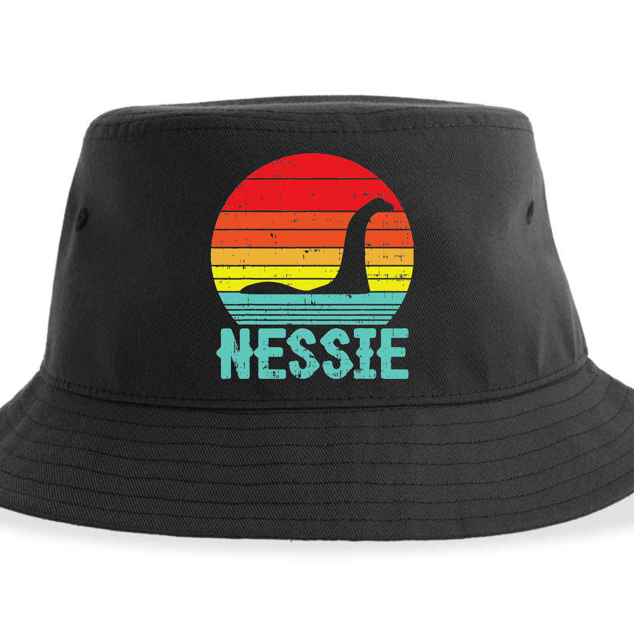 Nessie Loch Ness Monster Retro Nessy Animal Lover Sustainable Bucket Hat