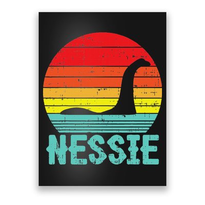 Nessie Loch Ness Monster Retro Nessy Animal Lover Poster