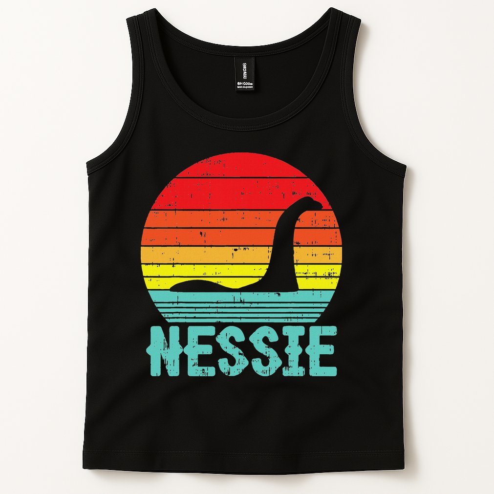 Nessie Loch Ness Monster Retro Nessy Animal Lover Tank Top