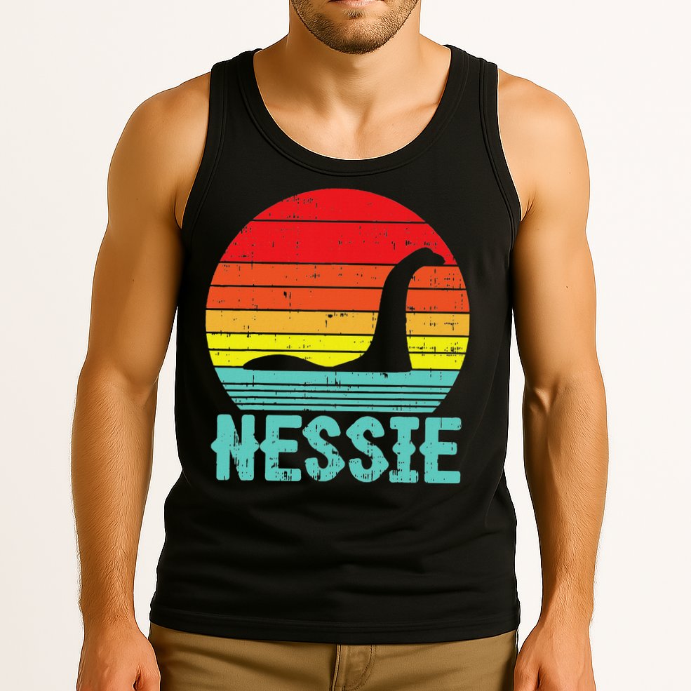 Nessie Loch Ness Monster Retro Nessy Animal Lover Tank Top
