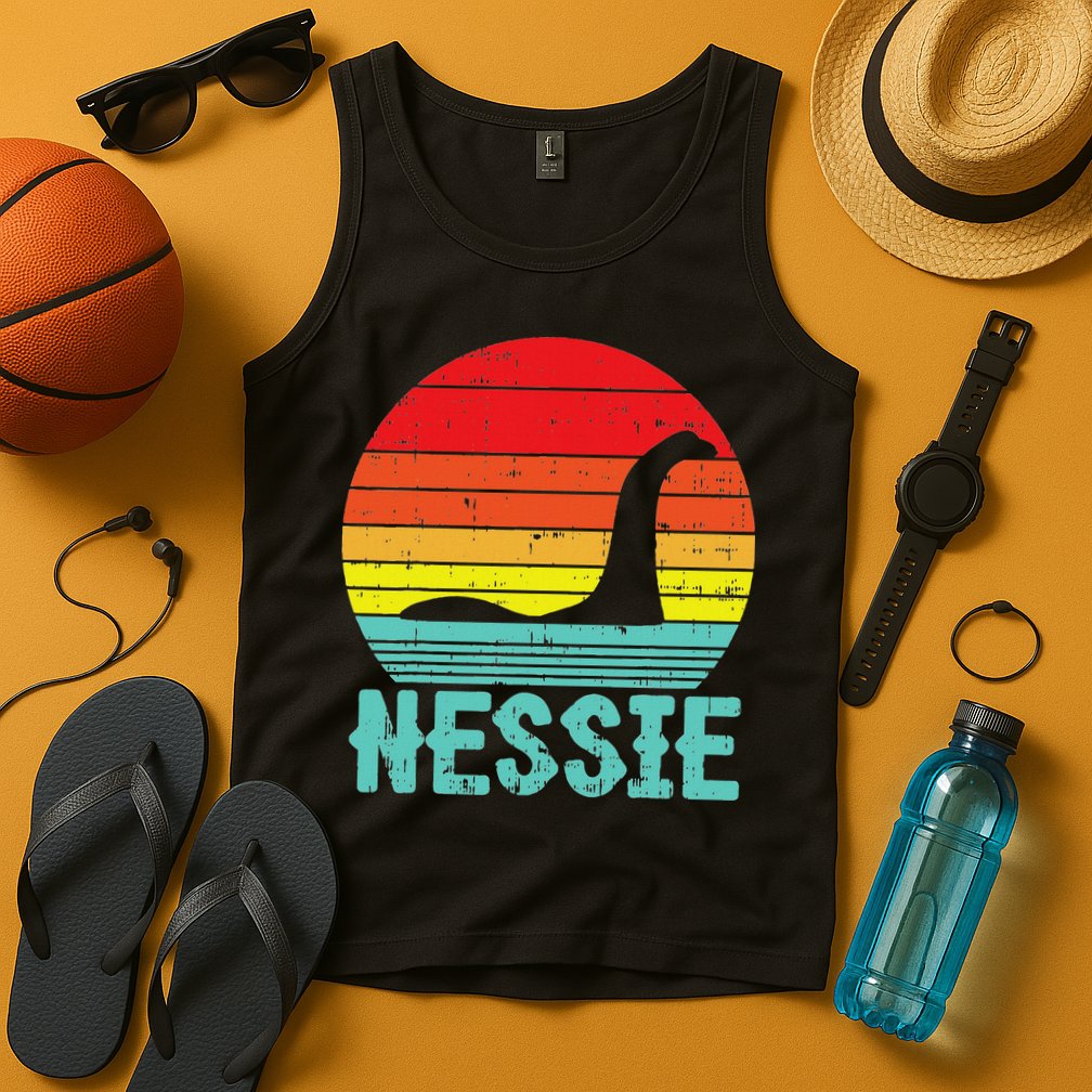Nessie Loch Ness Monster Retro Nessy Animal Lover Tank Top