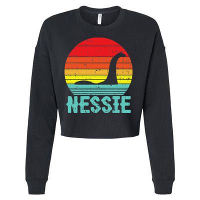 Nessie Loch Ness Monster Retro Nessy Animal Lover Cropped Pullover Crew