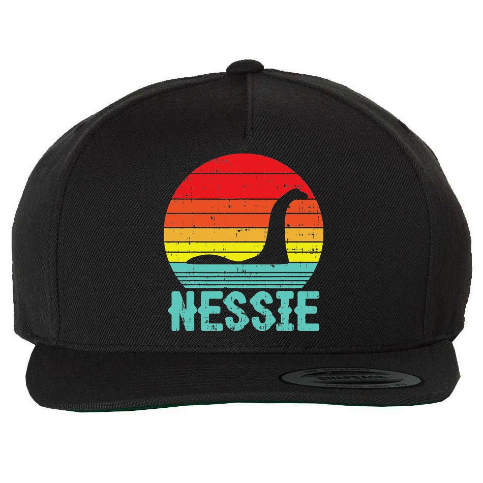 Nessie Loch Ness Monster Retro Nessy Animal Lover Wool Snapback Cap
