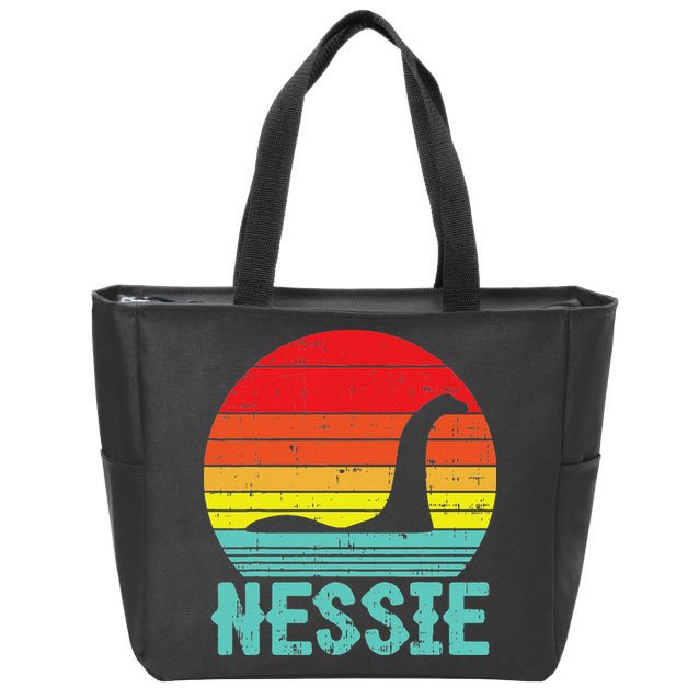 Nessie Loch Ness Monster Retro Nessy Animal Lover Zip Tote Bag