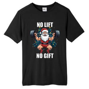 No Lift No Gift Santa Claus Christmas Gym Bodybuilding Tall Fusion ChromaSoft Performance T-Shirt