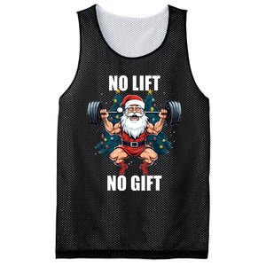 No Lift No Gift Santa Claus Christmas Gym Bodybuilding Mesh Reversible Basketball Jersey Tank