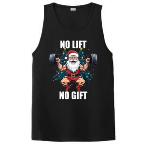 No Lift No Gift Santa Claus Christmas Gym Bodybuilding PosiCharge Competitor Tank