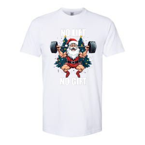 No Lift No Gift Santa Claus Christmas Gym Bodybuilding Softstyle CVC T-Shirt