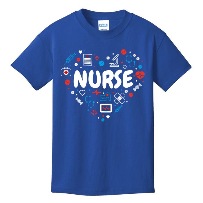 Nurse Love Nursing Student Rn Funny Gift Cool Gift Kids T-Shirt