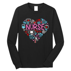 Nurse Love Nursing Student Rn Life Thank You Gifts Long Sleeve Shirt