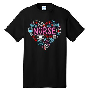 Nurse Love Nursing Student Rn Life Thank You Gifts Tall T-Shirt