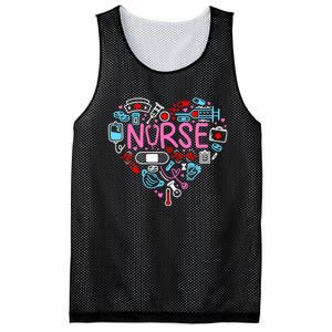 Nurse Love Nursing Student Rn Life Thank You Gifts Mesh Reversible Basketball Jersey Tank