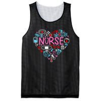 Nurse Love Nursing Student Rn Life Thank You Gifts Mesh Reversible Basketball Jersey Tank