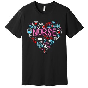 Nurse Love Nursing Student Rn Life Thank You Gifts Premium T-Shirt