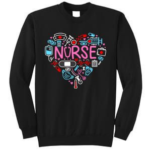 Nurse Love Nursing Student Rn Life Thank You Gifts Tall Sweatshirt