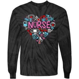 Nurse Love Nursing Student Rn Life Thank You Gifts Tie-Dye Long Sleeve Shirt