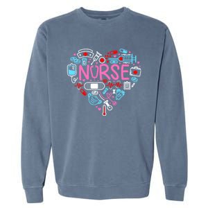 Nurse Love Nursing Student Rn Life Thank You Gifts Garment-Dyed Sweatshirt