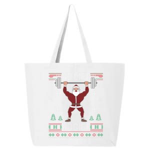 No Lift No Gift Ugly Christmas Santa Claus Gym Gift 25L Jumbo Tote