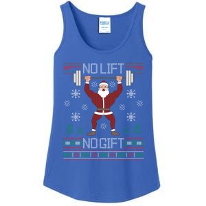 No Lift No Gift Santa Gym Workout Ugly Christmas Sweater Cool Gift Ladies Essential Tank