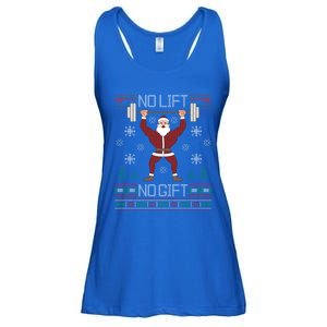 No Lift No Gift Santa Gym Workout Ugly Christmas Sweater Cool Gift Ladies Essential Flowy Tank