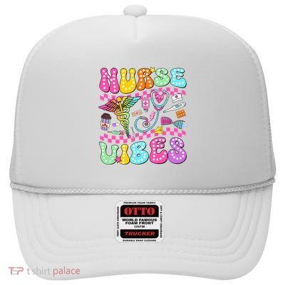 Nurse Life Nursing Health Care High Crown Mesh Back Trucker Hat