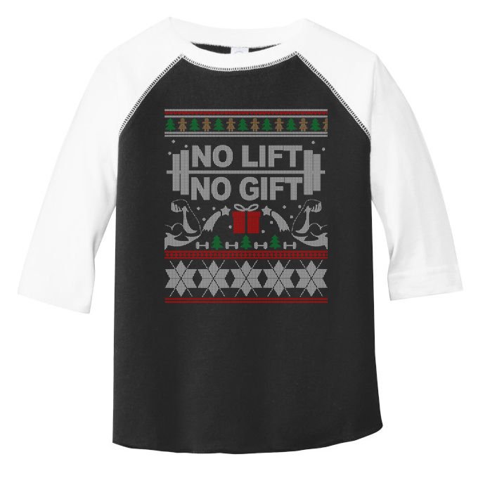 No Lift No Gift Ugly Christmas Sweater Bodybuilder Xmas Gift Cool Gift Toddler Fine Jersey T-Shirt