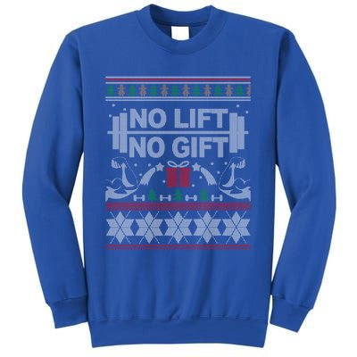 No Lift No Gift Ugly Christmas Sweater Bodybuilder Xmas Gift Cool Gift Sweatshirt