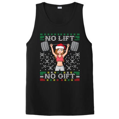 No Lift No Gift Ugly Christmas Sweater Gym Miss Santa Claus Gift PosiCharge Competitor Tank