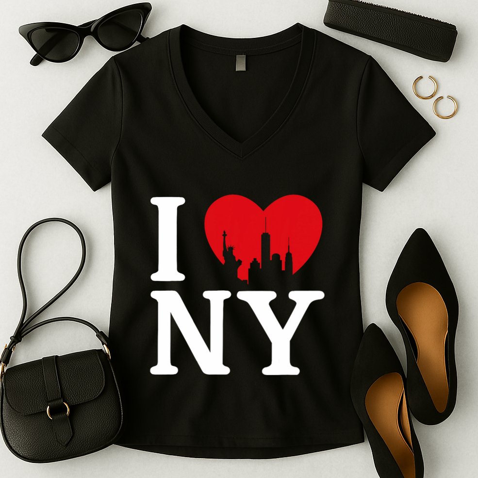 Nyc Love New York Love Ny Love Women's V-Neck T-Shirt