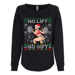 No Lift No Gift Ugly Christmas Sweater Miss Santa Gym Booty Cute Gift Womens California Wash Sweatshirt