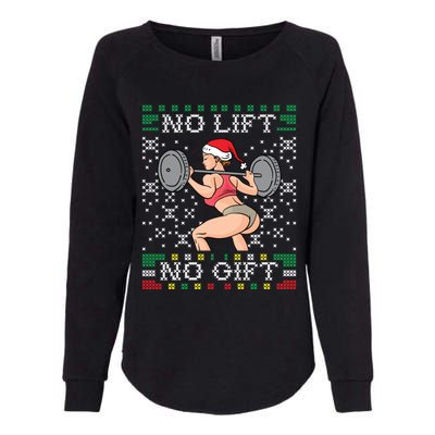 No Lift No Gift Ugly Christmas Sweater Miss Santa Gym Booty Cute Gift Womens California Wash Sweatshirt