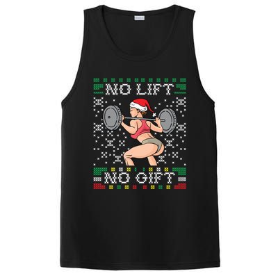 No Lift No Gift Ugly Christmas Sweater Miss Santa Gym Booty Cute Gift PosiCharge Competitor Tank